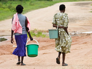 women fetching water for their family